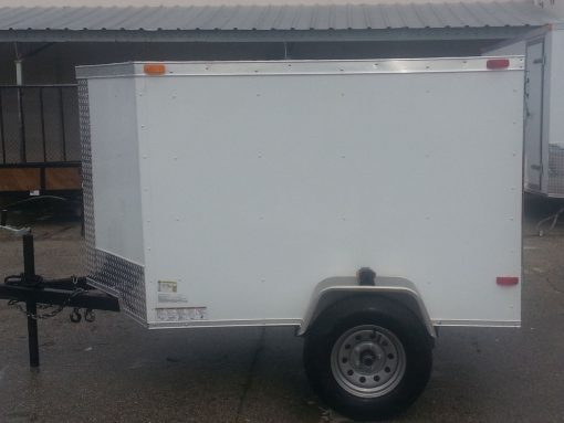 4x6 SA Trailer - White, Single Door