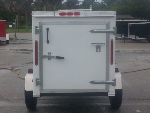 4x6 SA Trailer - White, Single Door