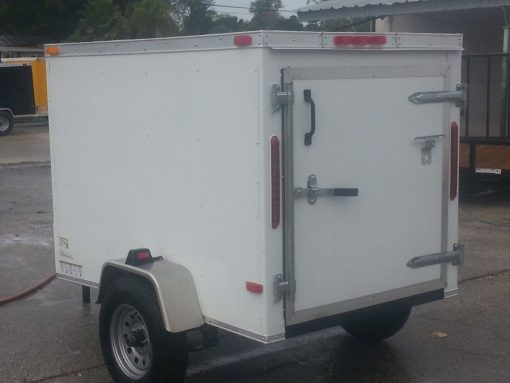 4x6 SA Trailer - White, Single Door