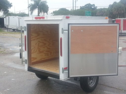 4x6 SA Trailer - White, Single Door