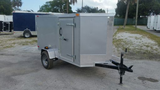 4x8 SA Trailer - Silver Frost, Single Door, Side Door