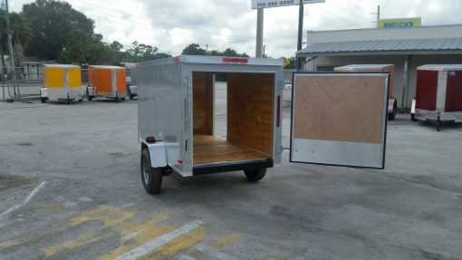 4x8 SA Trailer - Silver Frost, Single Door, Side Door