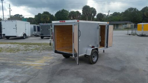 4x8 SA Trailer - Silver Frost, Single Door, Side Door