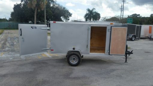 4x8 SA Trailer - Silver Frost, Single Door, Side Door