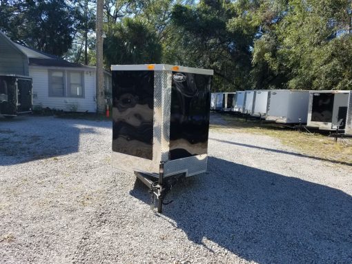 5x10 SA Trailer - Black, Double Doors, Side Door