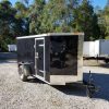 5x10 SA Trailer - Black, Double Doors, Side Door