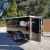 5x10 SA Trailer - Black, Double Doors, Side Door