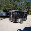 5x10 SA Trailer - Black, Double Doors, Side Door