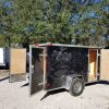 5x10 SA Trailer - Black, Double Doors, Side Door