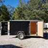 5x10 SA Trailer - Black, Double Doors, Side Door