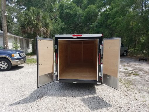 5x10 SA Trailer - Black, Double Doors