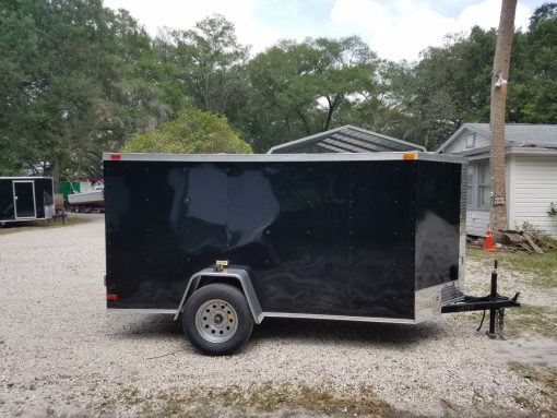 5x10 SA Trailer - Black, Double Doors