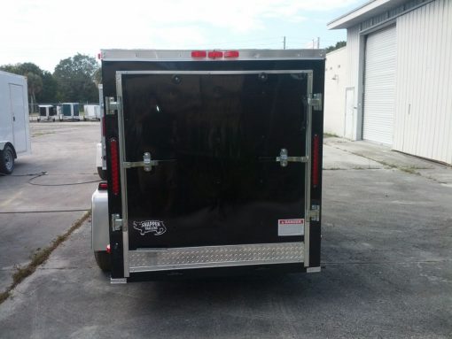 5x10 SA Trailer - Black, Ramp, Side Door