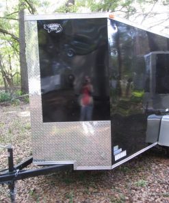 5x10 SA Trailer - Black, Ramp, Side Door, Extra Height