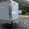 5x10 SA Trailer - White, Double Doors, Side Door, Side Vents