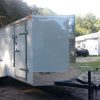 5x10 SA Trailer - White, Double Doors, Side Door, Side Vents