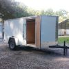 5x10 SA Trailer - White, Double Doors, Side Door, Side Vents