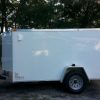 5x10 SA Trailer - White, Double Doors, Side Door, Side Vents