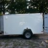5x10 SA Trailer - White, Double Doors, Side Door, Side Vents
