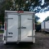 5x10 SA Trailer - White, Double Doors, Side Door, Side Vents