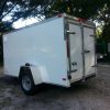 5x10 SA Trailer - White, Double Doors, Side Door, Side Vents