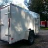 5x10 SA Trailer - White, Double Doors, Side Door, Side Vents