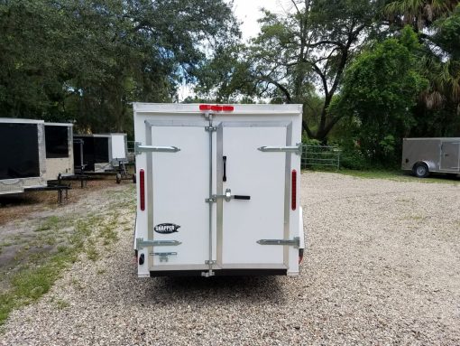 5x10 SA Trailer - White, Double Doors, No Side Door