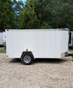 5x10 SA Trailer - White, Double Doors, No Side Door