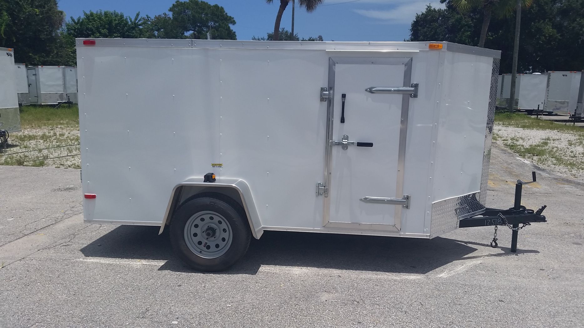 D And D Trailers >> 5x10 Sa Trailer White Ramp Side Door And D Rings D And D Trailers >> 5x10 Sa Trailer White Ramp Side Door And D Rings