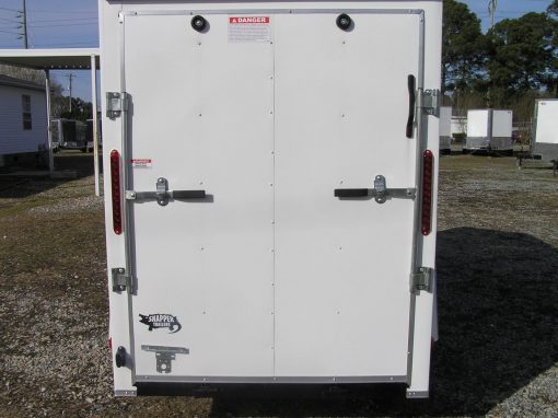 5x10 SA Trailer - White, Ramp, Side Door, Extra Height