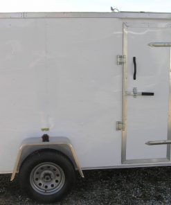 5x10 SA Trailer - White, Ramp, Side Door, Extra Height
