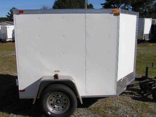 5x6 SA Trailer - White, Double Doors