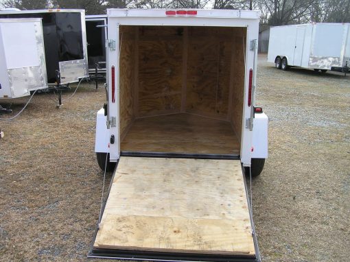 5x6 SA Trailer - White, Ramp