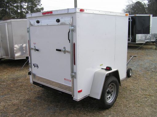 5x6 SA Trailer - White, Ramp