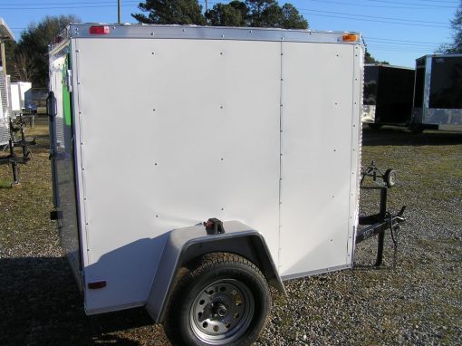 5x6 SA Trailer - White, Single Door