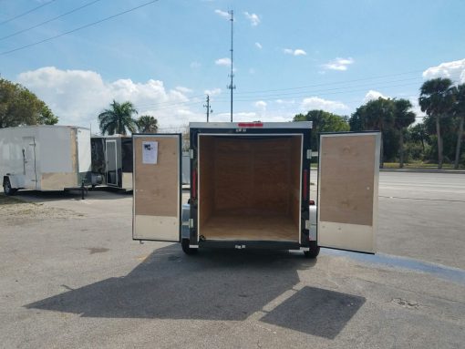 5x8 SA Trailer - Black, Double Doors