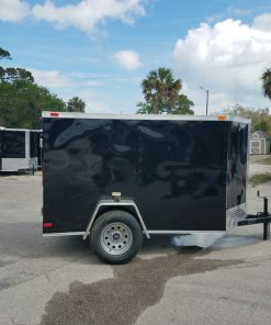 5x8 SA Trailer - Black, Double Doors