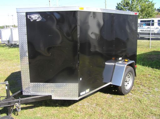 5x8 SA Trailer - Black, Single Door