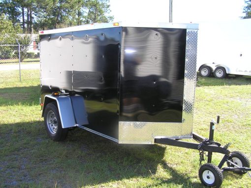 5x8 SA Trailer - Black, Single Door