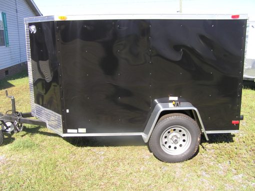 5x8 SA Trailer - Black, Single Door