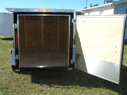 5x8 SA Trailer - Black, Single Door