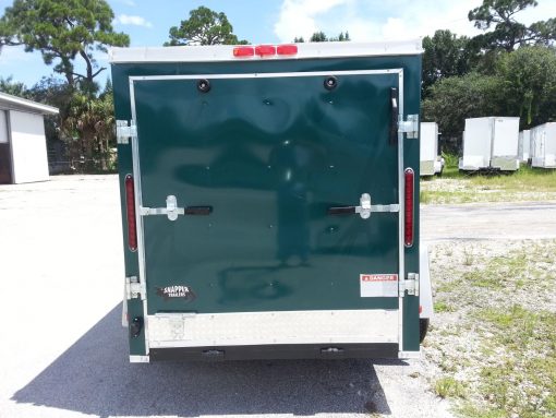 5x8 SA Trailer - Green, Ramp, Side Door