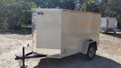 5x8 SA Trailer - White, Double Doors