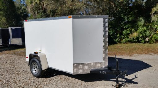 5x8 SA Trailer - White, Double Doors