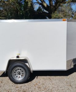 5x8 SA Trailer - White, Double Doors