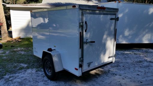 5x8 SA Trailer - White, Single Door