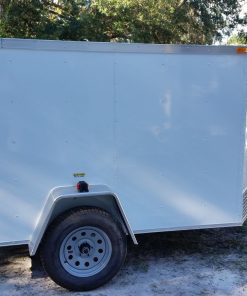 5x8 SA Trailer - White, Single Door