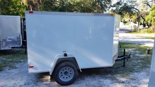 5x8 SA Trailer - White, Single Door