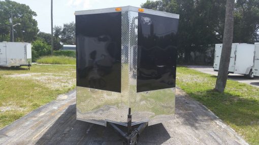 6x10 SA Trailer - Black, Ramp, Side Door