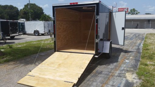 6x10 SA Trailer - Black, Ramp, Side Door